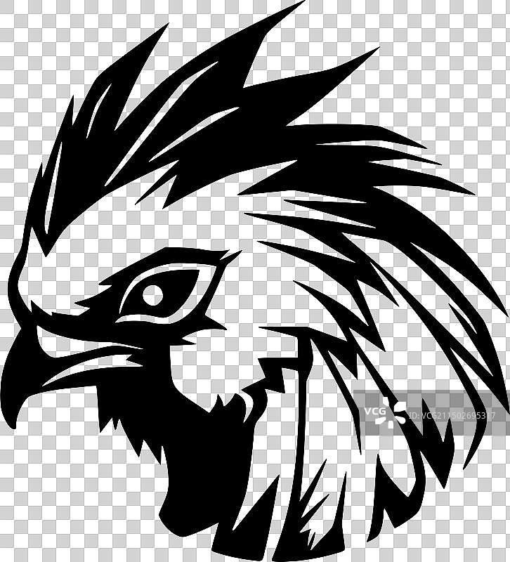 极简主义风格的葵花鹦鹉轮廓图片素材