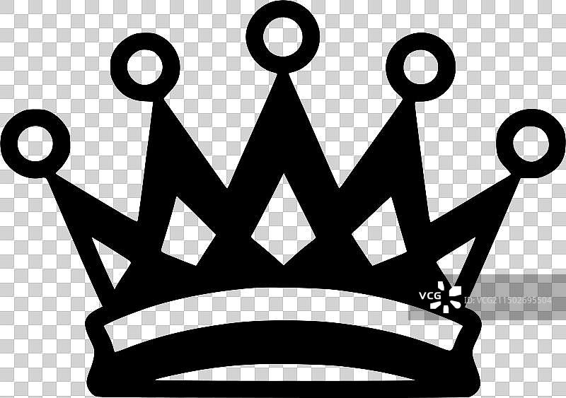 皇冠-极简主义和简单的轮廓图片素材