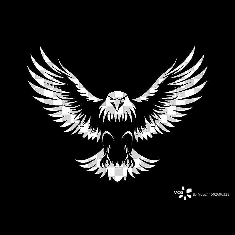 鹰-极简主义和扁平的标志图片素材