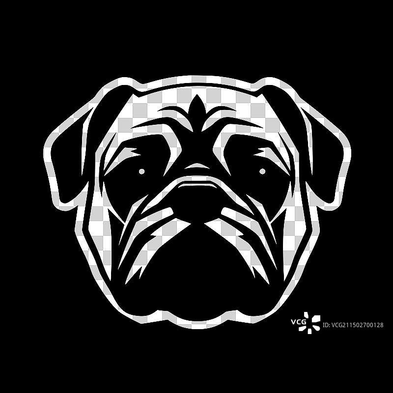 巴哥犬高品质Logo（T恤适用）图片素材