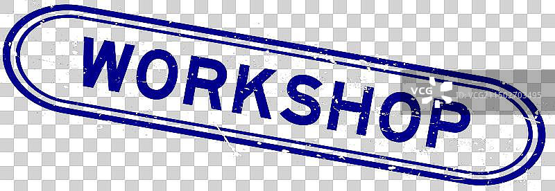 蓝色车间 Grunge 橡胶印章图片素材