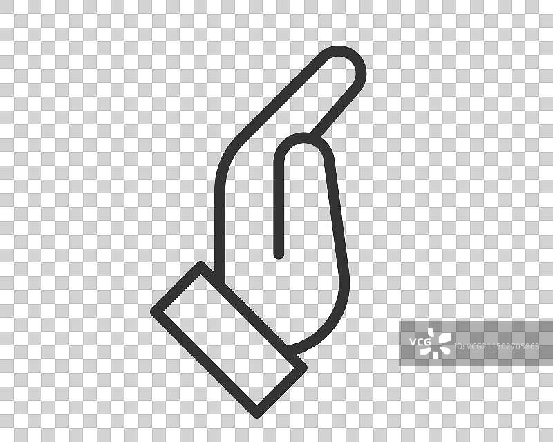 手势图标线条简约时尚设计图片素材