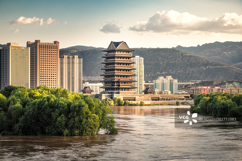 兰州黄河楼图片素材