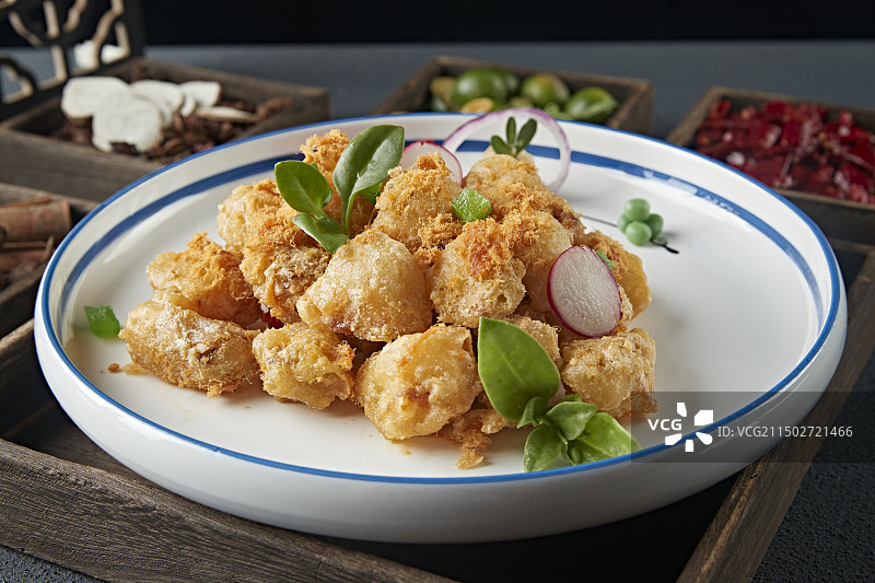 咸蛋黄肉松焗南瓜图片素材