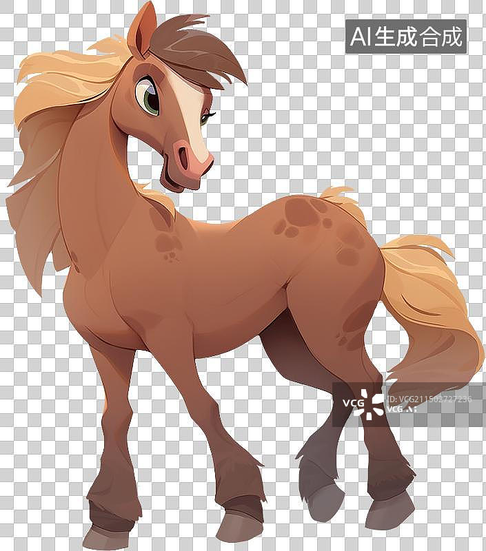 【AI数字艺术】卡通骏马图片素材