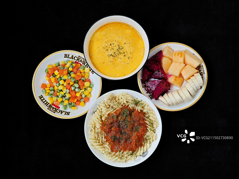 营养早餐俯视图图片素材