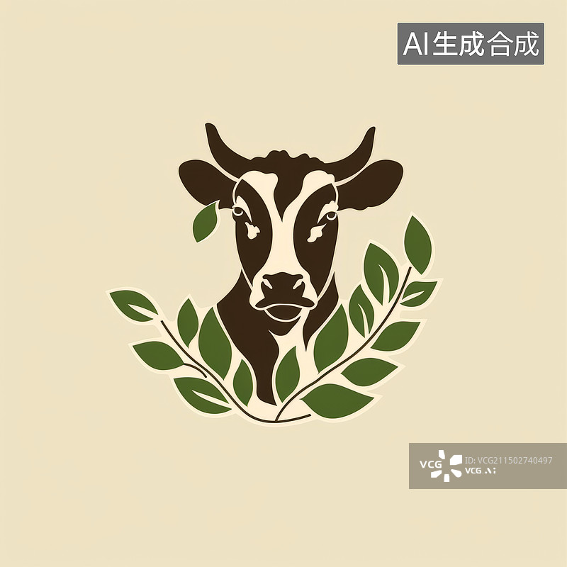 【AI数字艺术】剪纸艺术生肖牛图片素材