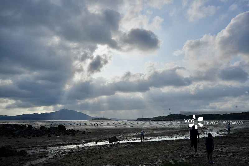 平潭岛海边滩涂图片素材