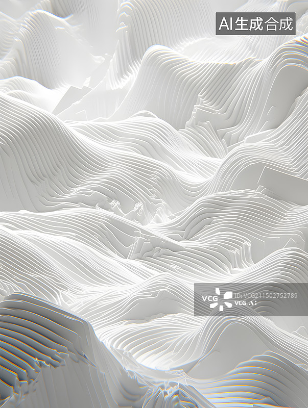 【AI数字艺术】3D海浪抽象概念背景图片素材