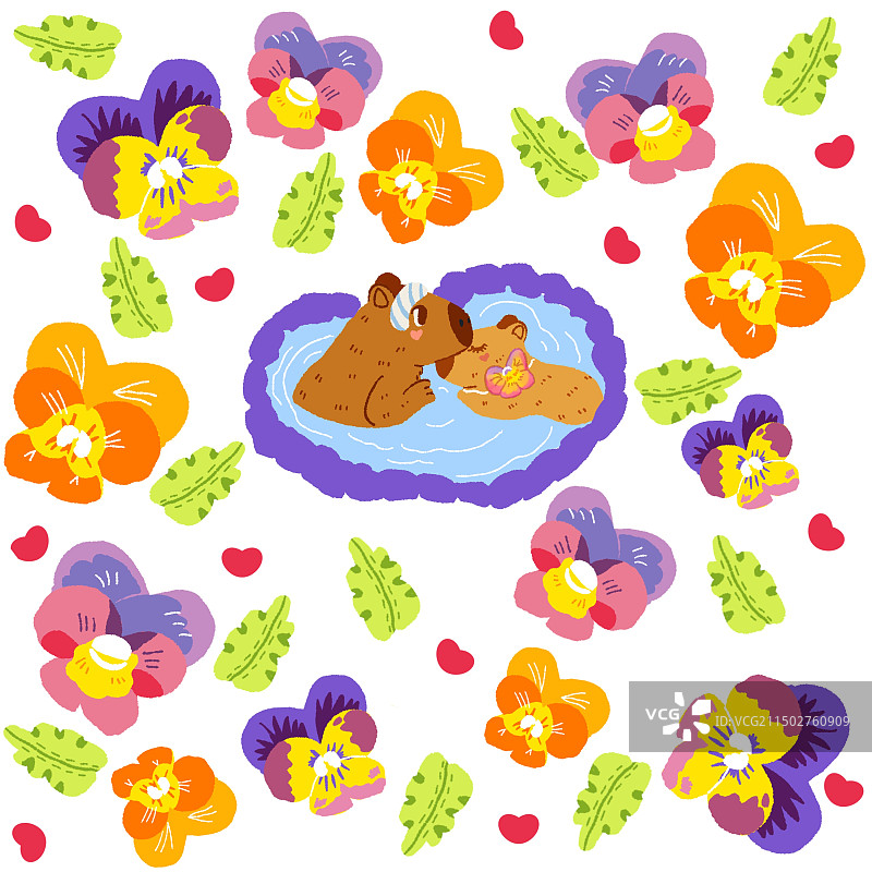 冬天有温暖的卡皮吧啦图片素材