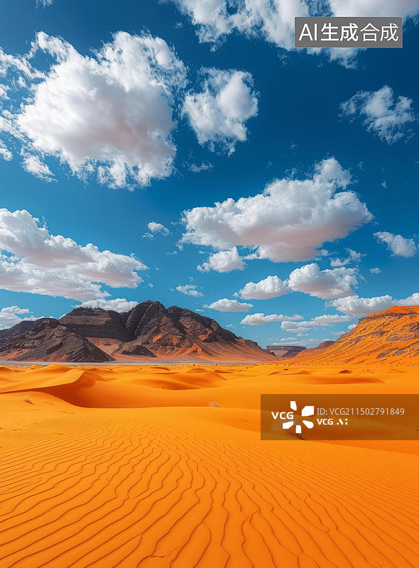 【AI数字艺术】广袤的撒哈拉沙漠图片素材