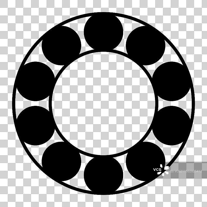 轴承轮图标滚动球标志扁平网页图片素材