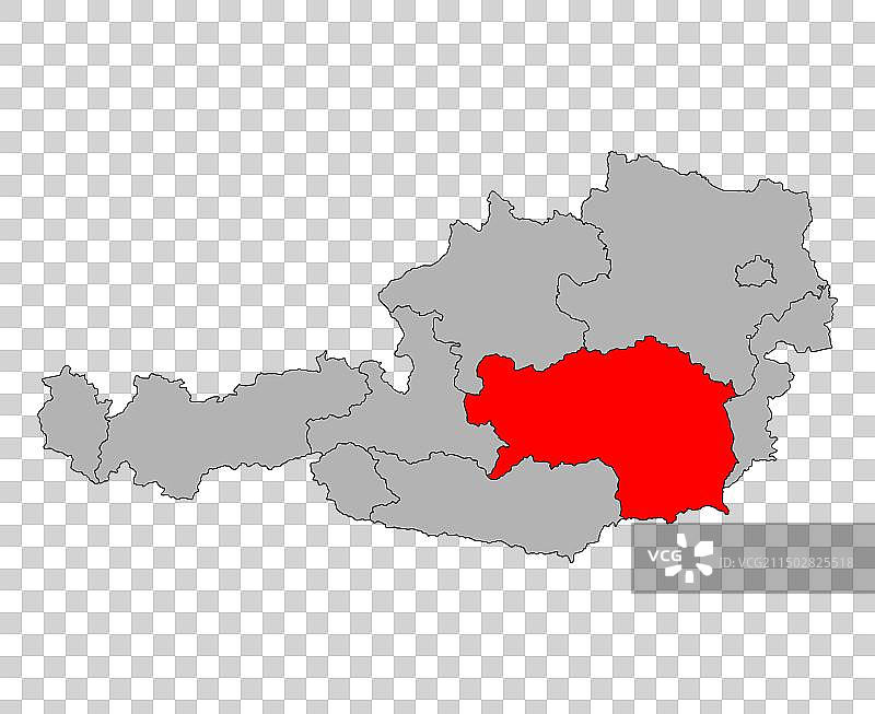 奥地利施蒂利亚地图符号形状旅游网页图片素材