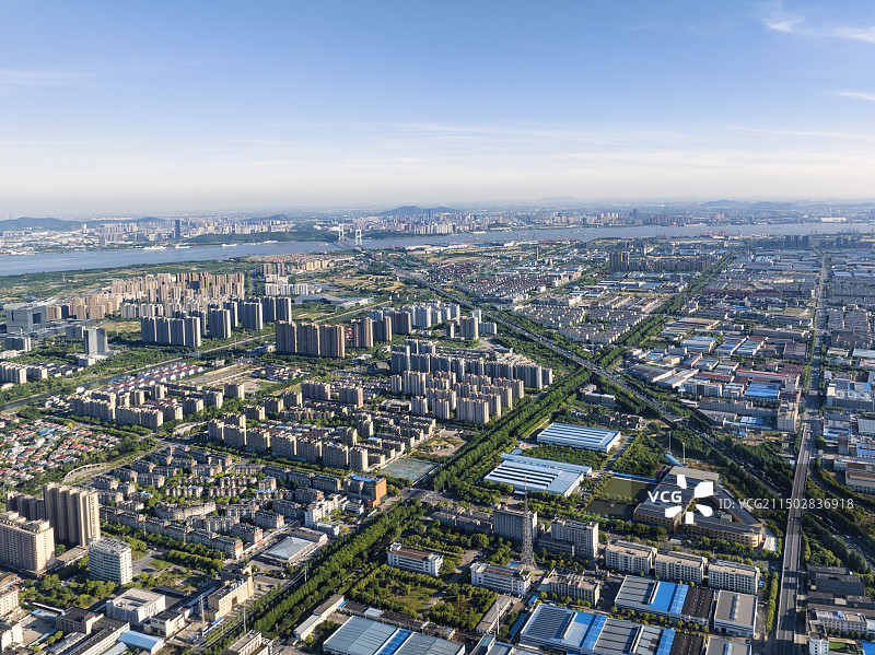 靖江市区与京沪高速图片素材