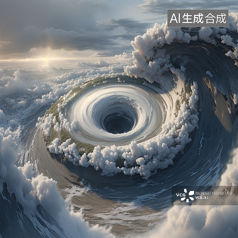 【AI数字艺术】暴风眼抽象插画图片素材