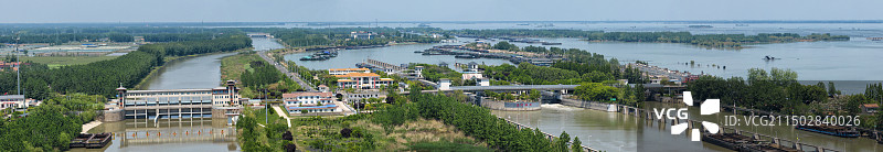 宿迁市骆马湖-皂河船闸图片素材