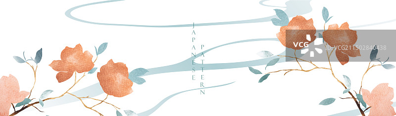 日式艺术自然banner设计背景图片素材