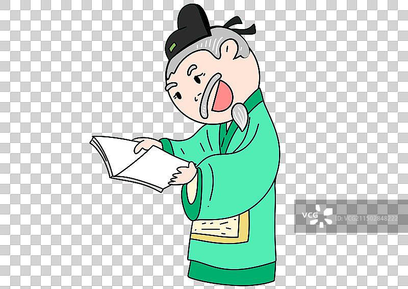 夫子，都市，教育，教书，上课，教学，成语故事，古代图画书儿童文学读书角色场景插画设计元素图片素材