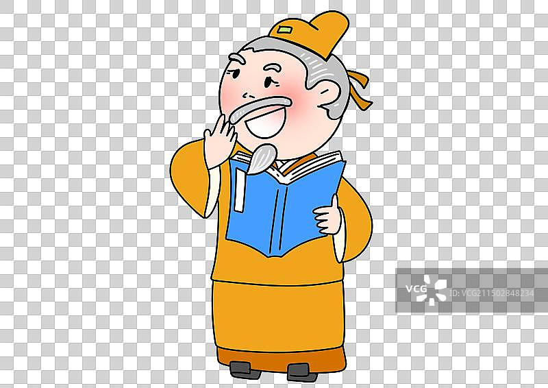 夫子，都市，教育，教书，上课，教学，成语故事，古代图画书儿童文学读书角色场景插画设计元素图片素材