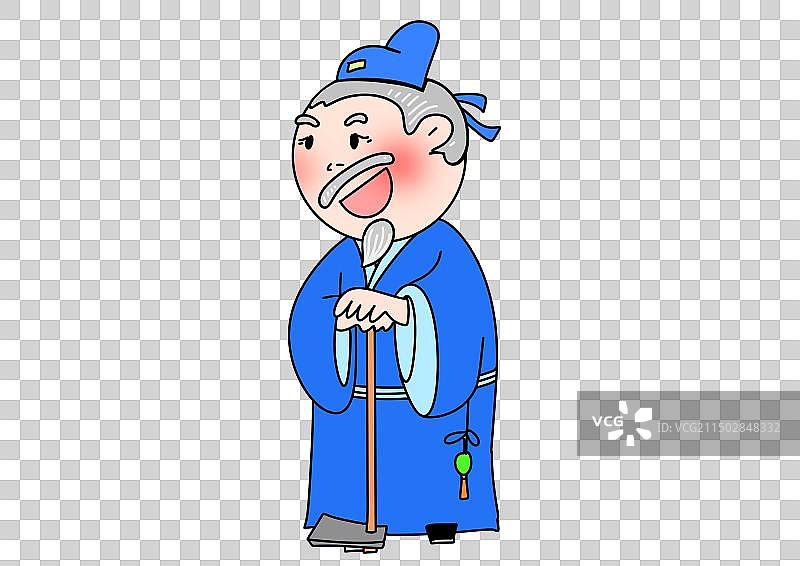 农民，农夫，劳作，干活，成语故事，古代图画书儿童文学读书角色场景插画设计元素图片素材