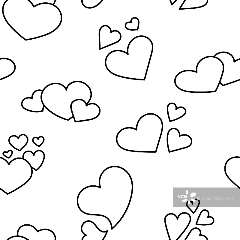 情人节主题爱心无缝图案图片素材
