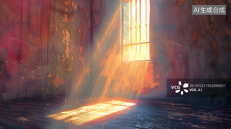 【AI数字艺术】阳光玻璃光束图片素材