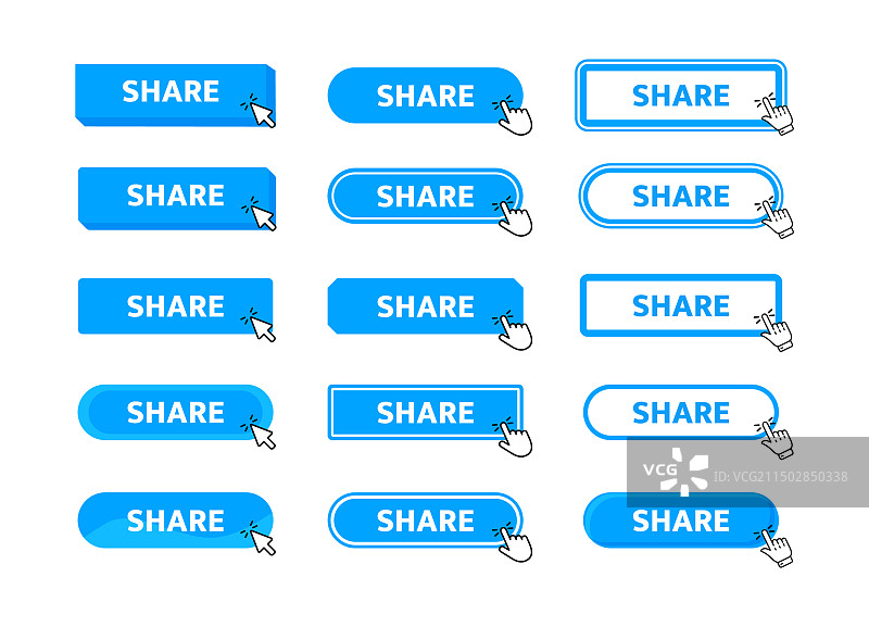 点击网络按钮的分享按钮图片素材
