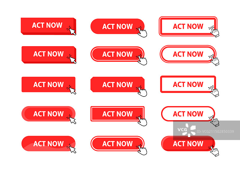 指针点击“立即行动”网页按钮图片素材