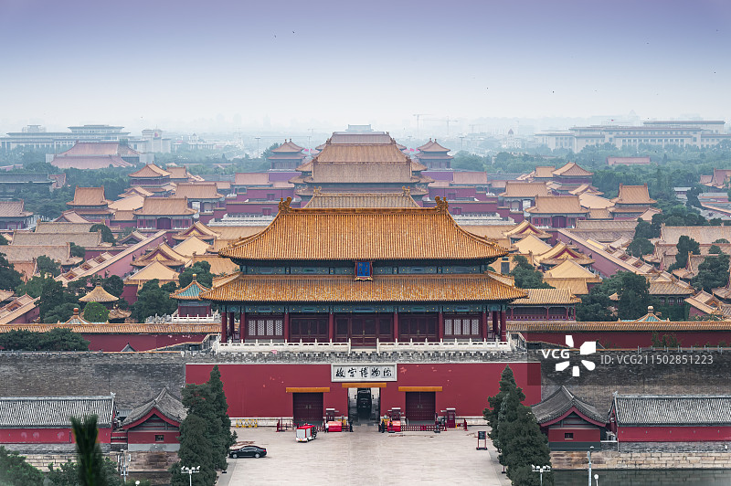 景山之南-故宫神武门图片素材