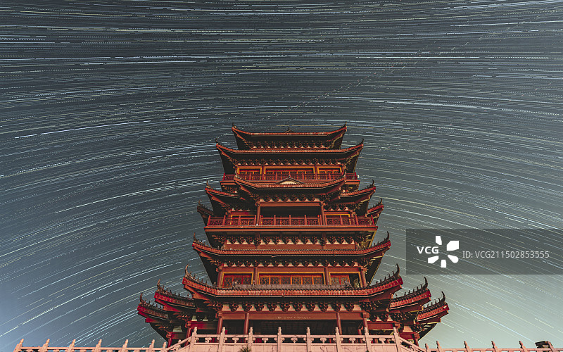 长寿阁星轨图片素材