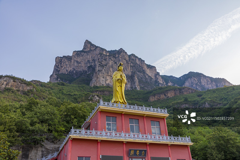 焦作云台山万善寺景区云台观音雕塑图片素材