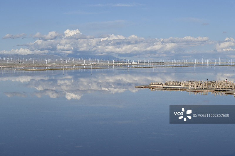茶卡盐湖 茶卡 西宫咸池 达布逊淖尔 天空之境 天空之镜图片素材