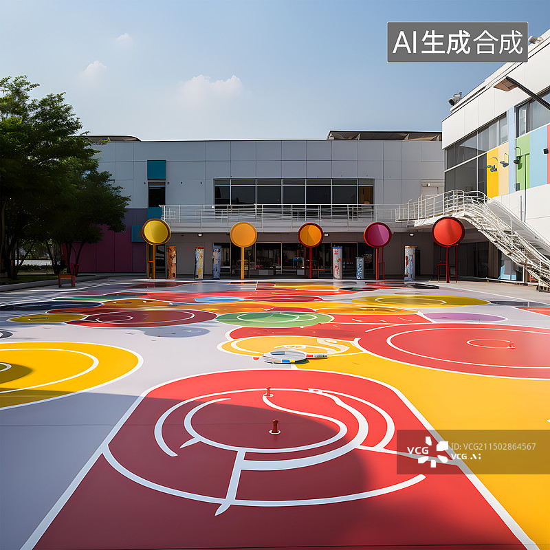 【AI数字艺术】儿童游乐场设施旋转木马摩天轮等图片素材