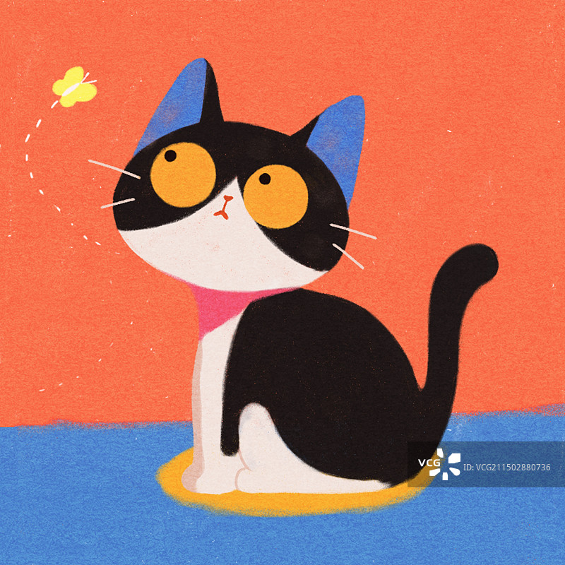 可爱的奶牛猫图片素材