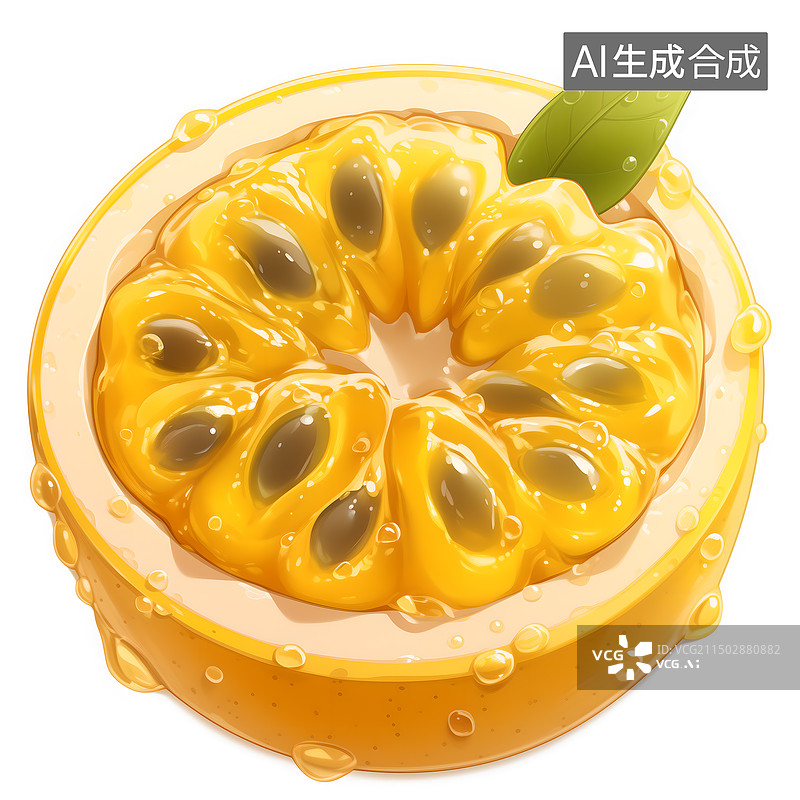 【AI数字艺术】3D卡通百香果图片素材