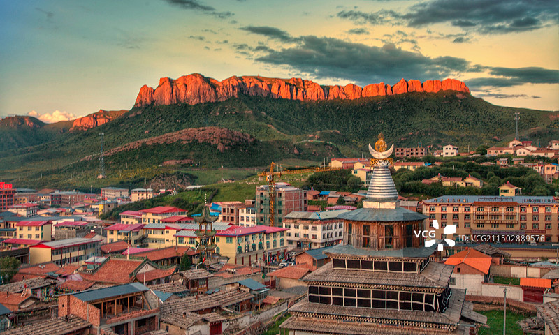 郎木寺风光图片素材