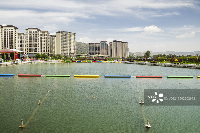 临夏康乐县胭脂湖景区图片素材