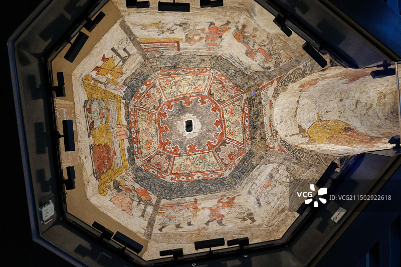 蒲城县洞耳村元代壁画墓 陕西考古博物馆图片素材