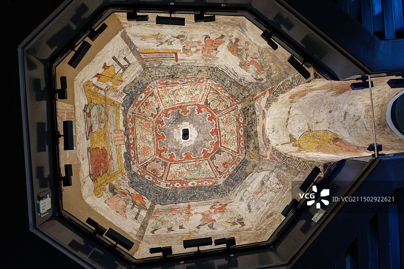 蒲城县洞耳村元代壁画墓 陕西考古博物馆图片素材