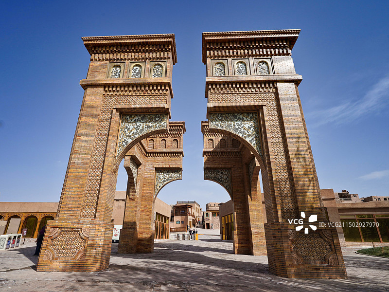 新疆喀什高台民居图片素材