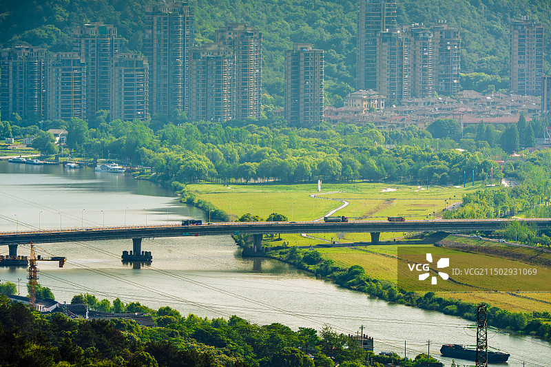 上虞曹娥江风光图片素材