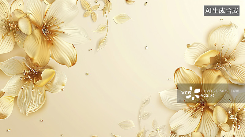 【AI数字艺术】3D花朵背景图片素材