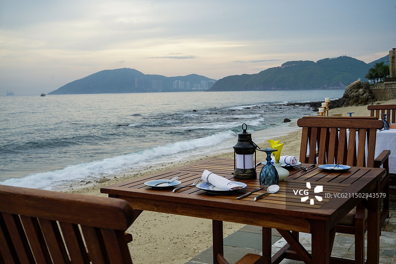 海边晚餐图片素材