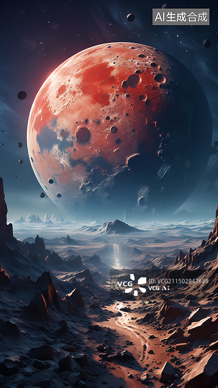 【AI数字艺术】外太空星球图片素材