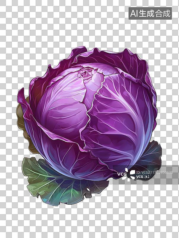 【AI数字艺术】紫甘蓝蔬菜图片素材