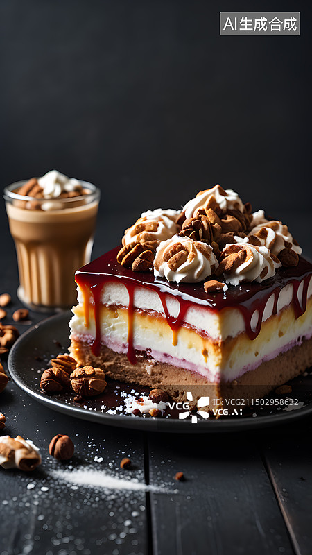 【AI数字艺术】水果蛋糕 提拉米苏图片素材