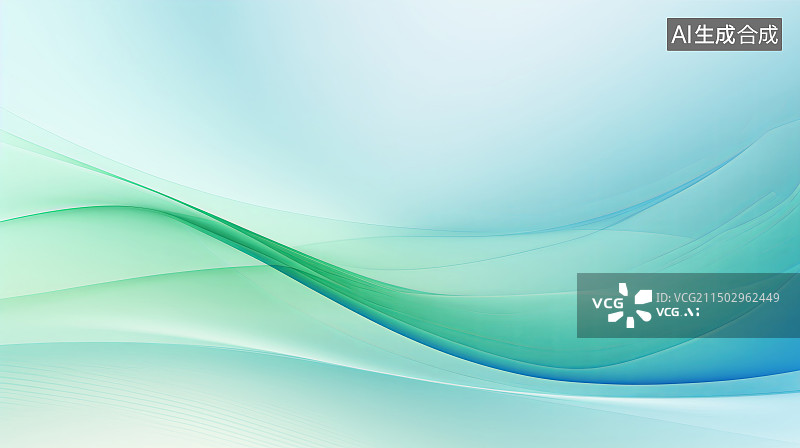 【AI数字艺术】清新绿色柔和渐变 商务科技背景图片素材