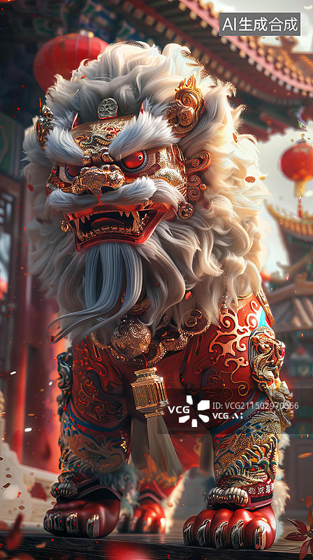 【AI数字艺术】舞狮的AI图片图片素材