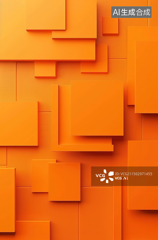 【AI数字艺术】橙色背景下的纸张特写镜头图片素材