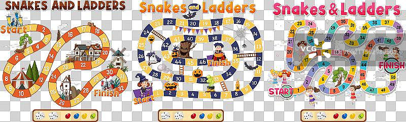 蛇梯棋游戏模板图片素材